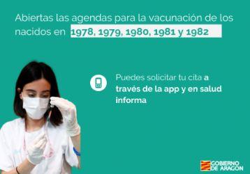 Imagen Abiertas las citas de la dosis de refuerzo contra el COVID-19 para los nacidos entre 1978 y 1982